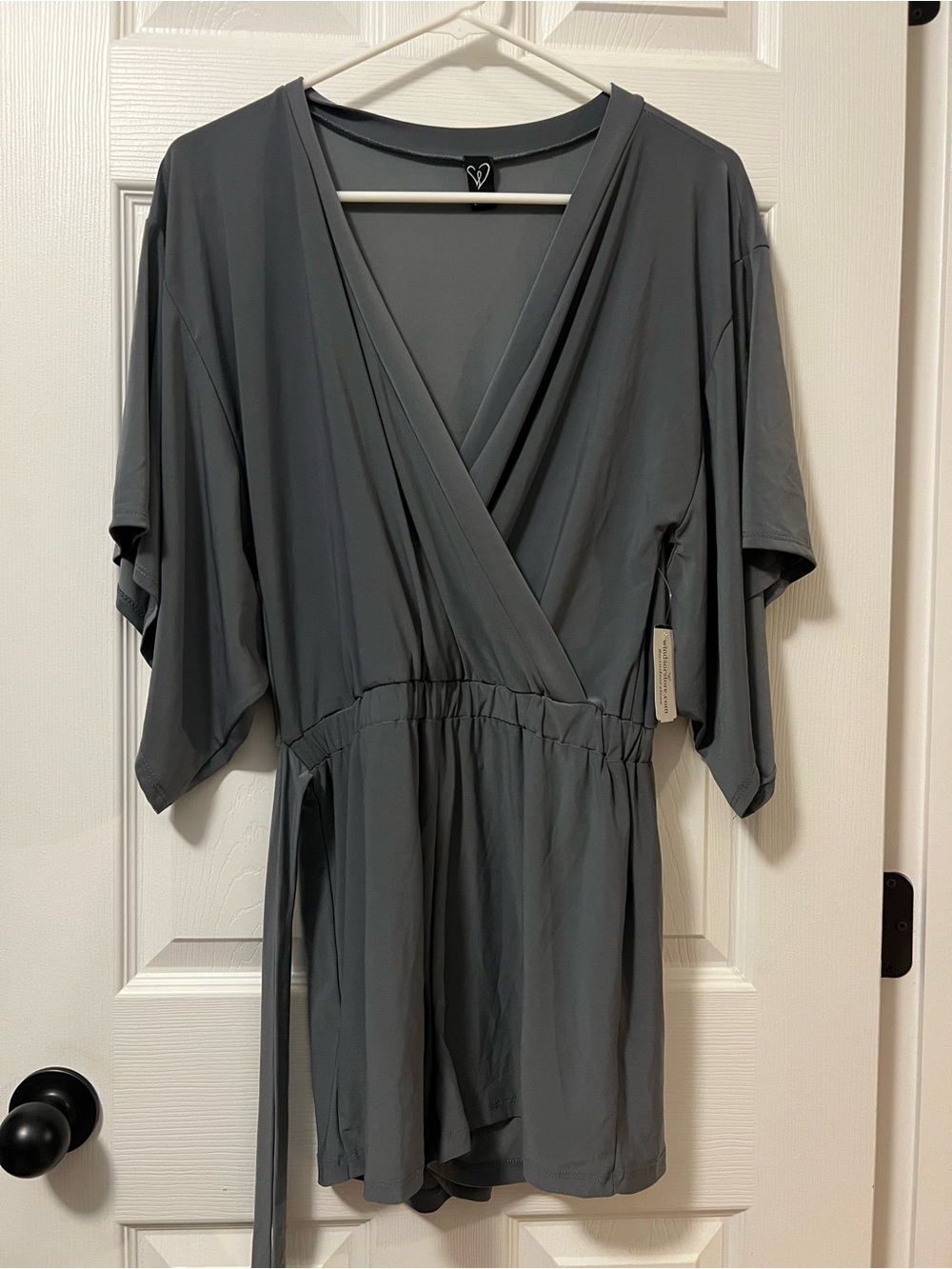Windsor Gray Wrap Romper